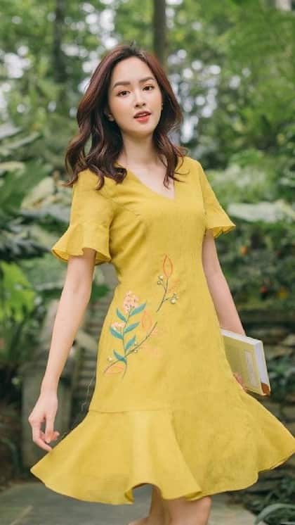 Ruffle Sleeve Dress
