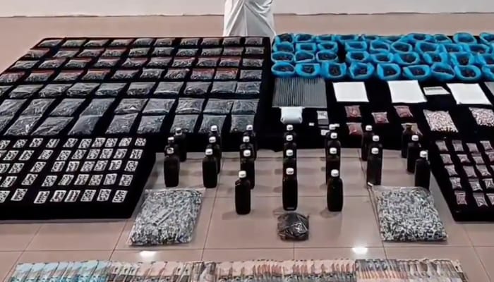 huge quantities of drugs seized in kuwait during a raid 