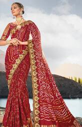 Stylish Border sarees for Wedding Festivities gvd
