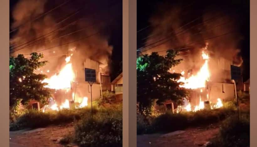 പാതിരാത്രിയിൽ പൊടിമില്ലിൽ അഗ്നിബാധ, യന്ത്രസാമഗ്രികൾ കത്തിനശിച്ചു 
