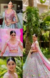 trendy mirror work lehenga for haldi mehndi sangeet and other event gvd