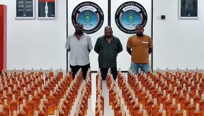 1120 bottles of foreign liquor, sophisticated methods to smuggle it, finally expatriates arrested in Kuwait