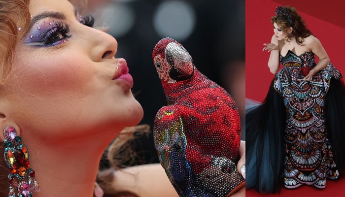 Urvashi Rautela walks Cannes red carpet with parrot clutch worth 4 lakh rupees 