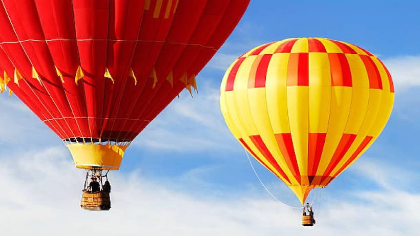 Hot air balloon ride in India