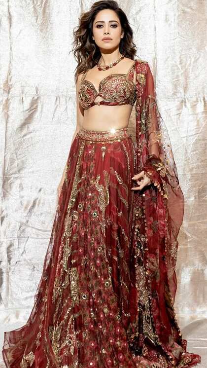 Get Proposal-Ready with 8 Nushrat Bharucha Inspired Lehenga Sets