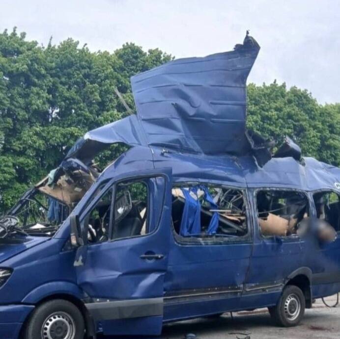 Nine killed, 4 wounded in Russian drone strike on civilian bus in northern Ukraine