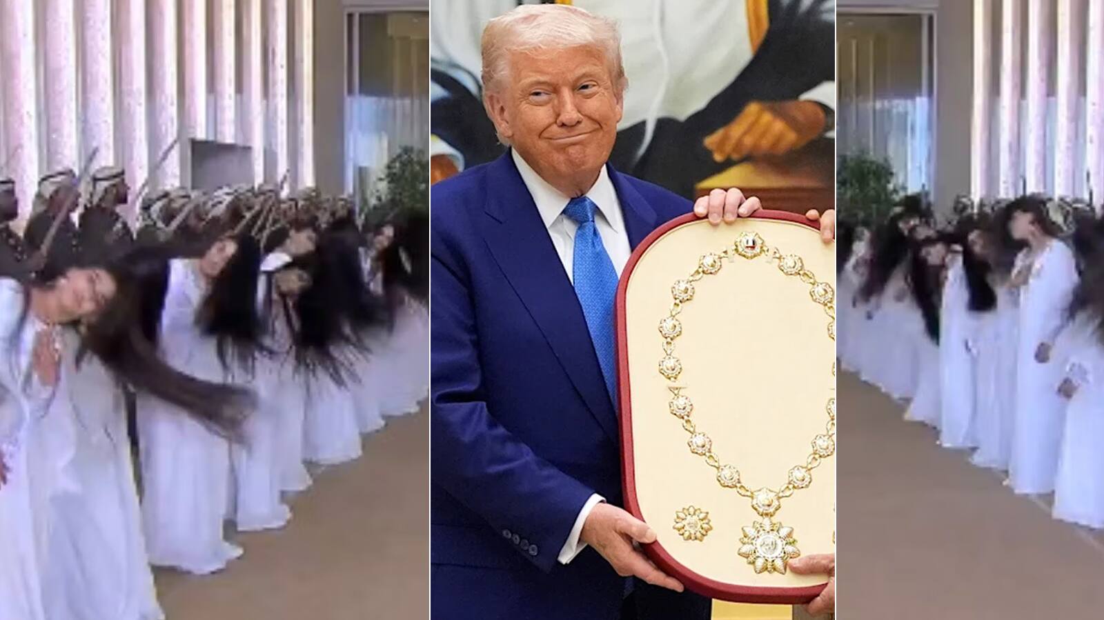 Donald Trump Traditional Welcome in UAE The Meaning Behind Al Ayyala and Hair Flipping