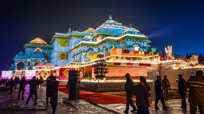 ram mandir ayodhya ram darbar pran pratishtha 5 june golden shikhar temple construction