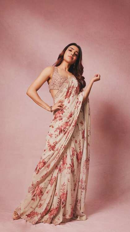 Floral Print Sarees for Monsoon Glam