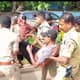 Accident in Vizhinjam after two bikes collide young man injured after leg gets stuck between shock absorber and wheel
