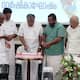 CM Pinarayi Vijayan cut cake as part of Kerala LDF Govt fourth anniversary celebration at CIAL airport Kochi