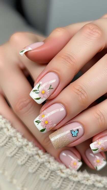 Floral Nail Art Under 1000