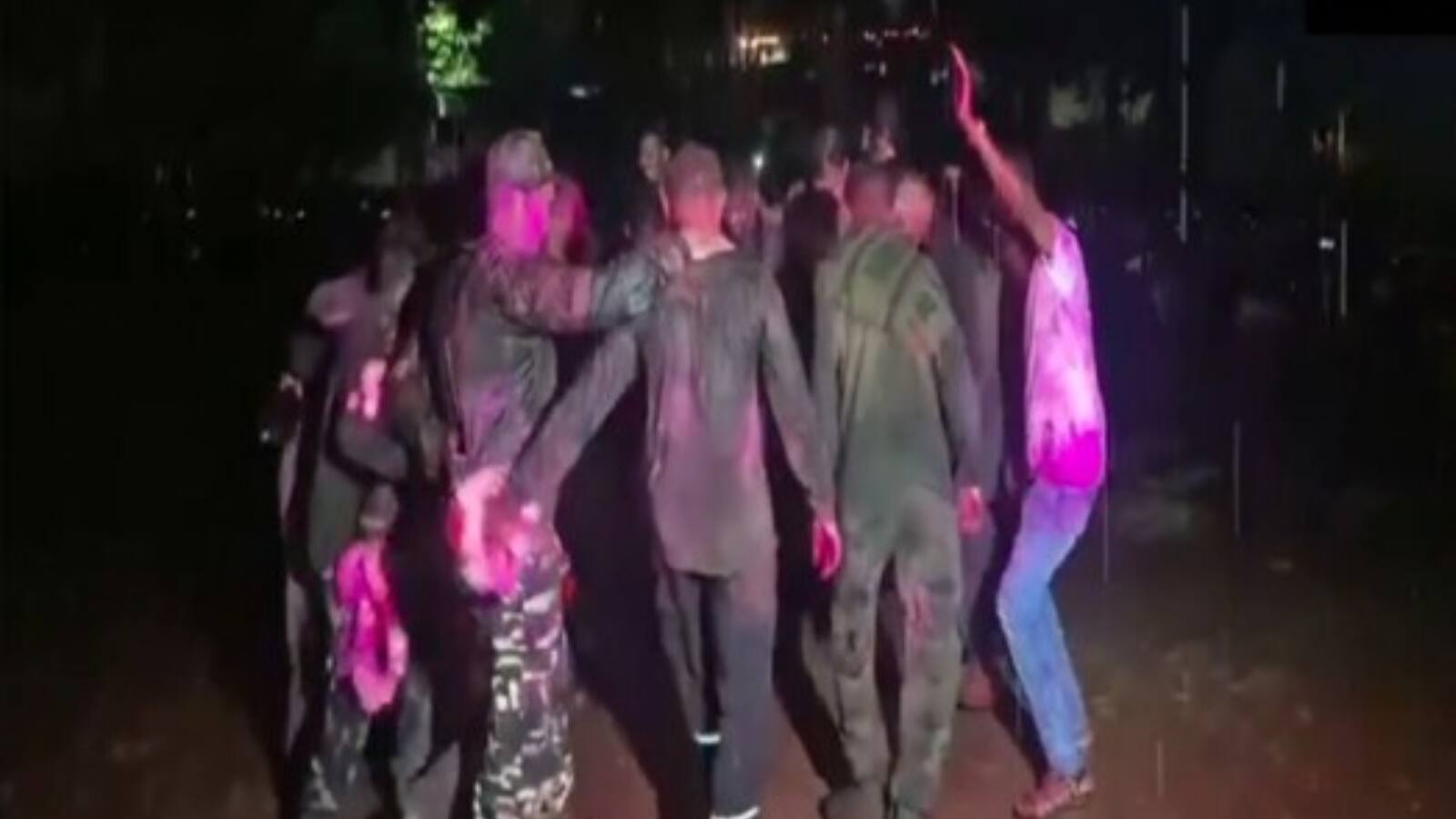 DRG jawans celebrate after the successful elimination of 27 naxals