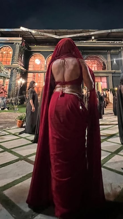 Backless Red Blouse