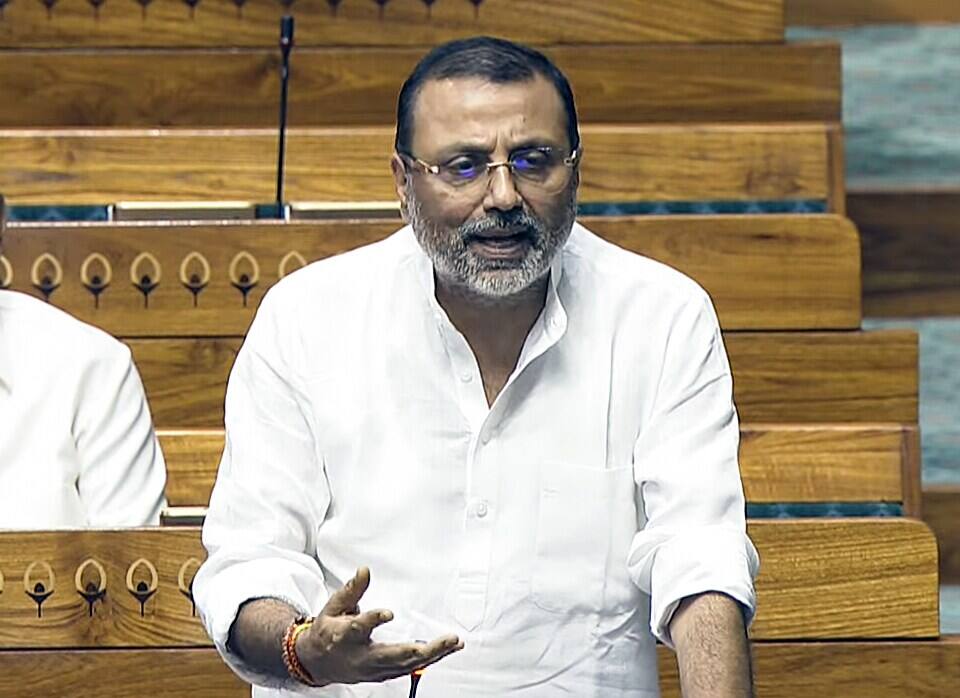 Nishikant Dubey speaks in the Lok Sabha