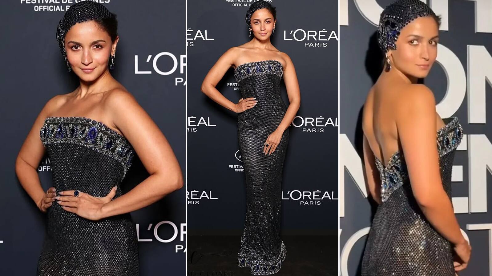 Alia Bhatt Day 2 at Cannes 2025 Actress Wear bejewelled bodycon dress
