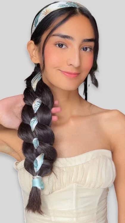 Braided Scarf Hairstyle