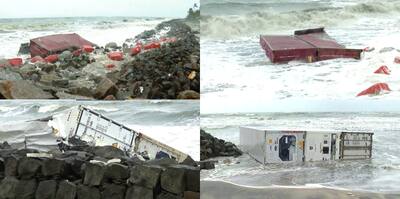 Kochi shipwreck: Containers wash ashore as coastal area remains on alert