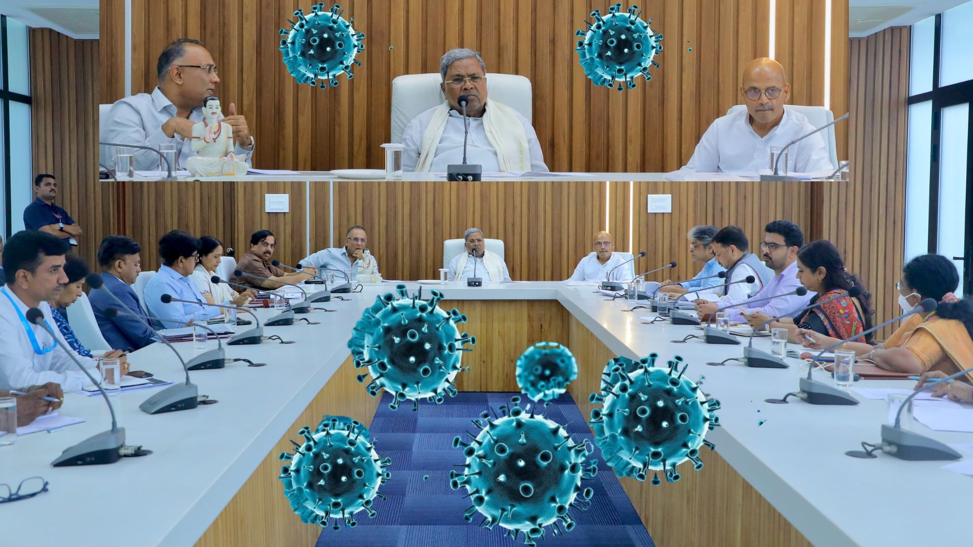 CM Siddaramaiah Covid-19 meeting
