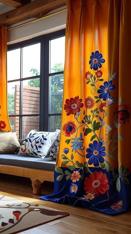 Hand Painted Curtains