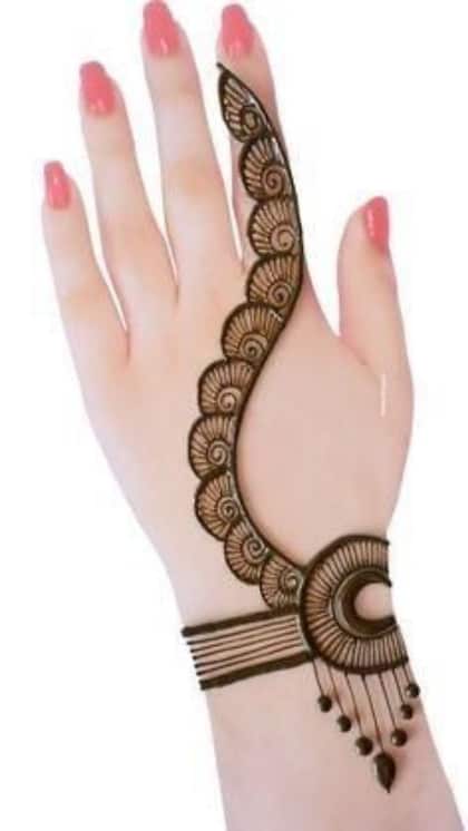 Back Side Mehndi Design Photo