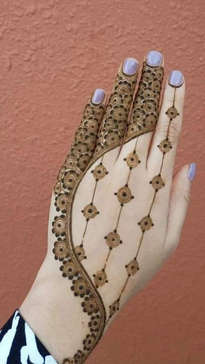 Back Side Mehndi Design Simple
