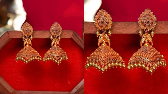 गोल्ड झुमका डिज़ाइन (Gold Jhumka Design)