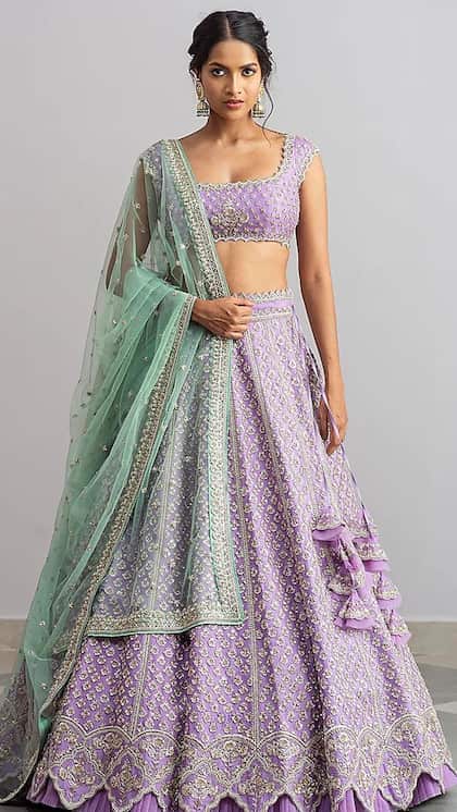 Latest Lavender Lehenga Designs