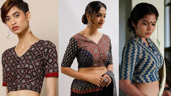 Ajrakh Blouse Designs इस गर्मी लगेंगे स्टाइलिश 