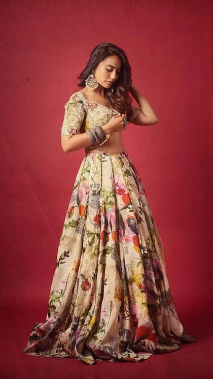8 stunning lehenga looks inspired by Surbhi Jyoti