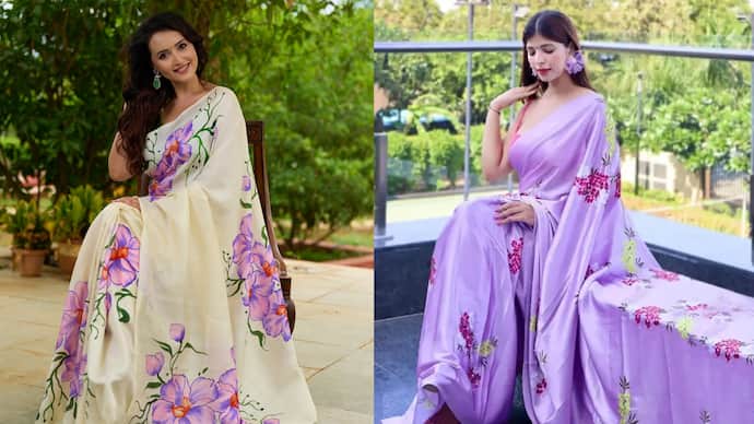 गार्डन सिल्क साड़ी की लेटेस्ट डिजाइन 