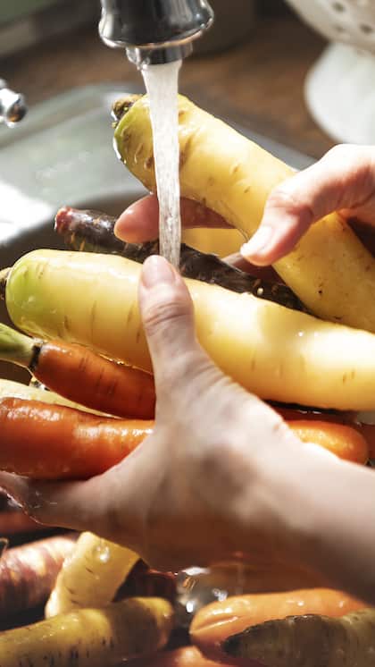 Use water and vinegar