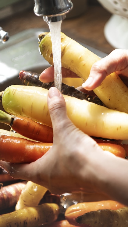 Use water and vinegar