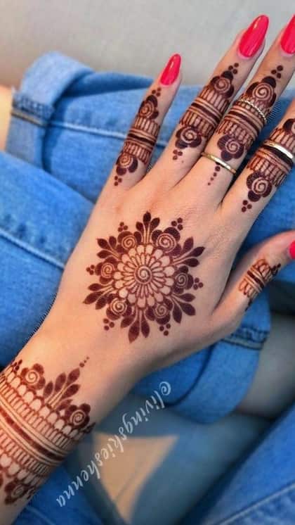Easy Back Hand Simple Mehndi Design