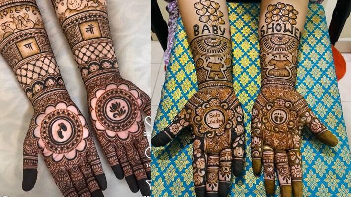 Baby shower mehndi designs 1