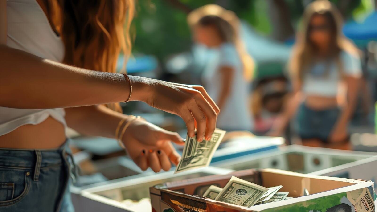 woman with money