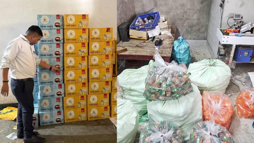 fssai raid fake cold drink ghee factory sambhal aravalli illegal food production