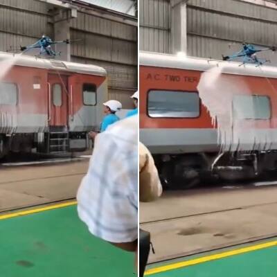 Indian Railways now using drones to clean trains and stations in major tech leap (WATCH)