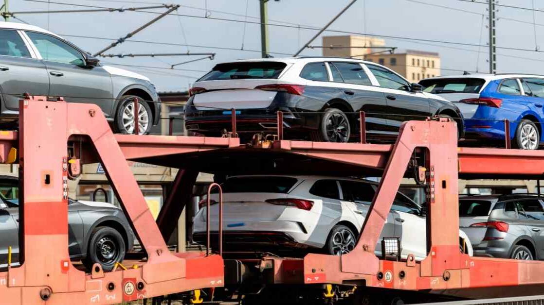 cars on train