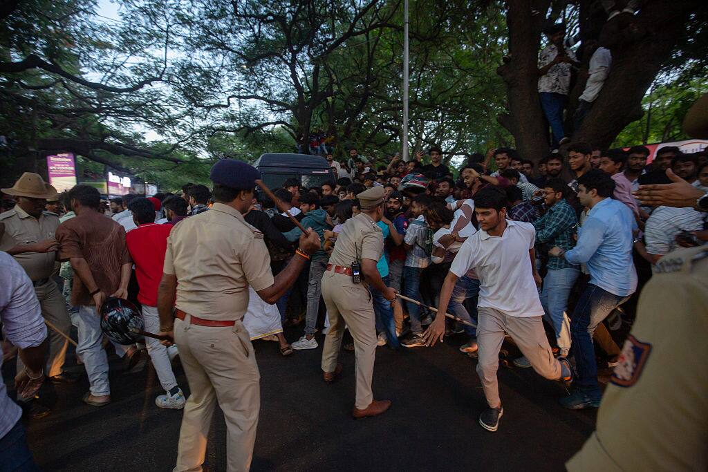 Police lathi-charge RCB fans as stampede breaks out in Chinnswamy stadium