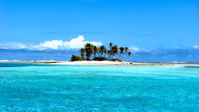 Ocean, small island