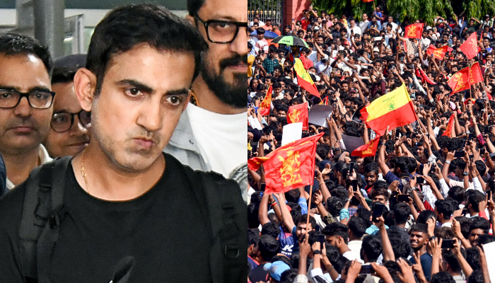 Gautam Gambhir and RCB fans Gautam Gambhir and RCB fans