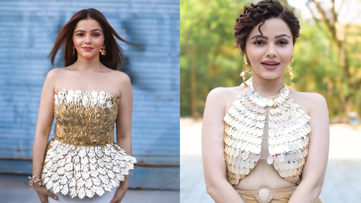 Rubina Dilaik corset blouse looks