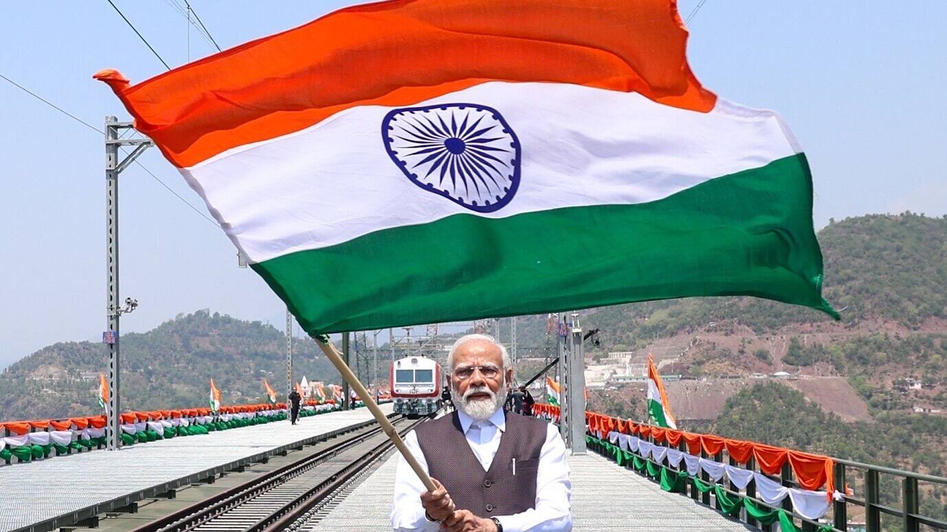 PM Modi inaugurates the Chenab bridge   the world’s highest railway arch bridge