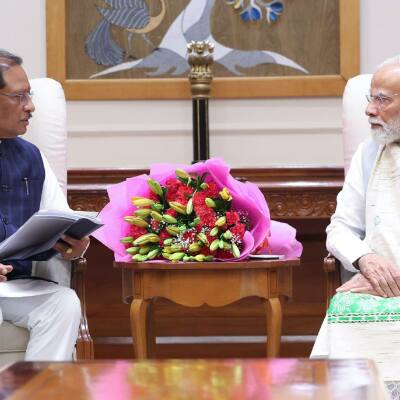Chhattisgarh CM Vishnu Deo Sai discusses Bodhghat dam and Indravati–Mahanadi projects with PM Modi