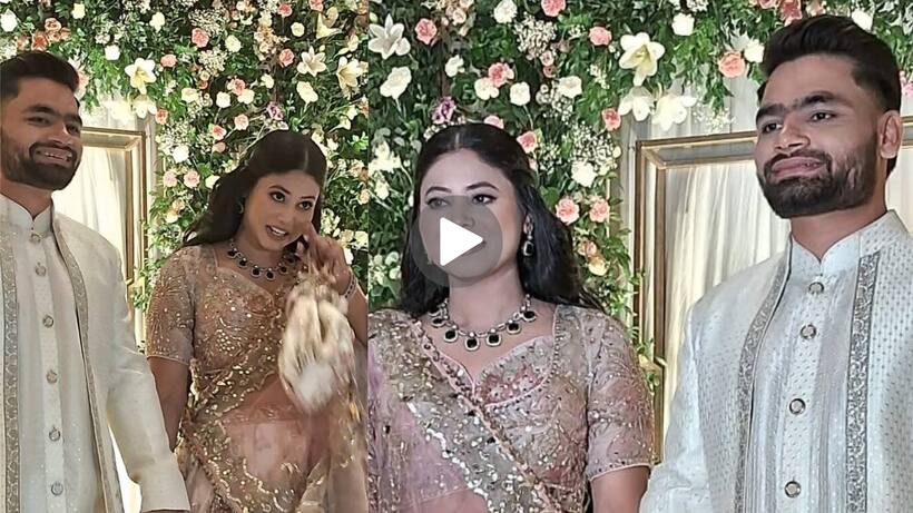 rinku singh priya saroj engagement video lucknow the centrum vip guests akhilesh yadav
