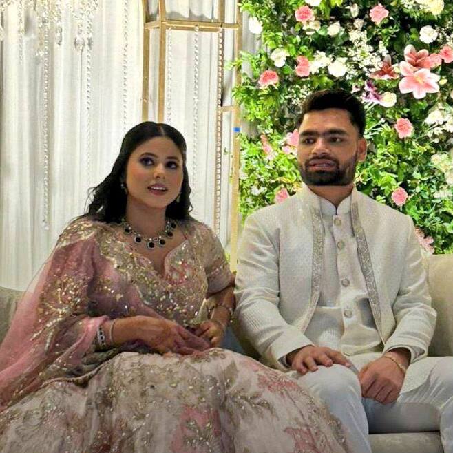 Indian batter Rinku Singh gets engaged to Lok Sabha MP Priya Saroj in Lucknow (WATCH)