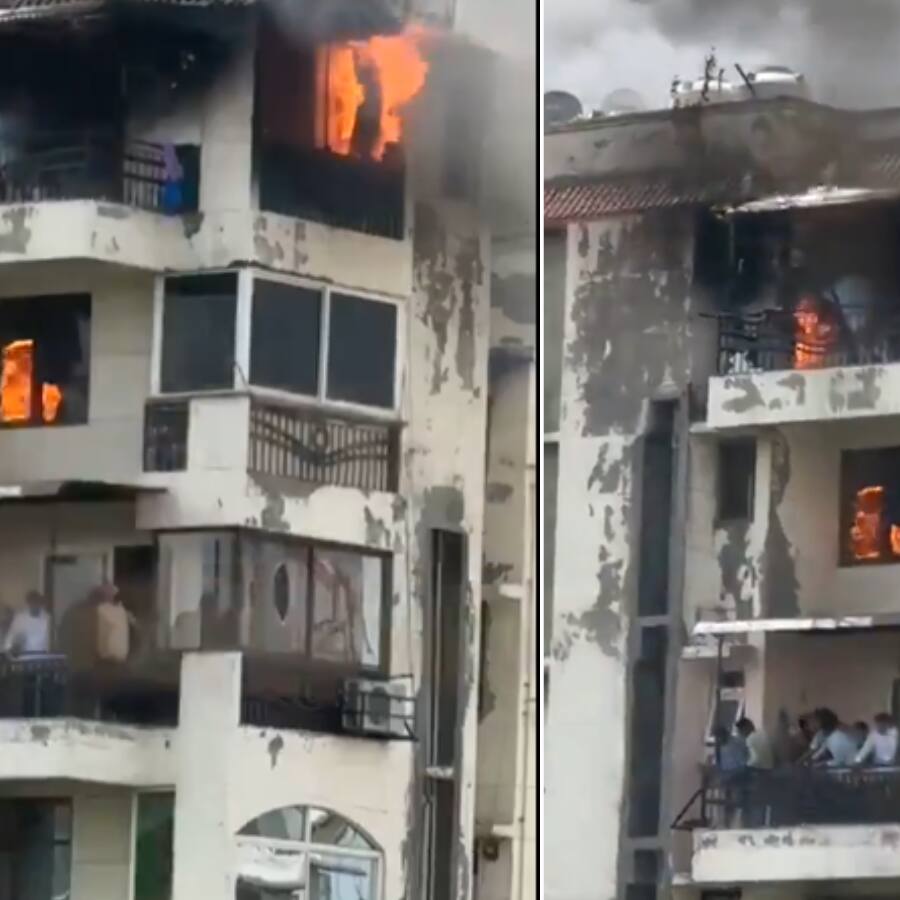 Dwarka fire video: Two 10-year-olds, father jump to death as flames engulf Delhi high-rise