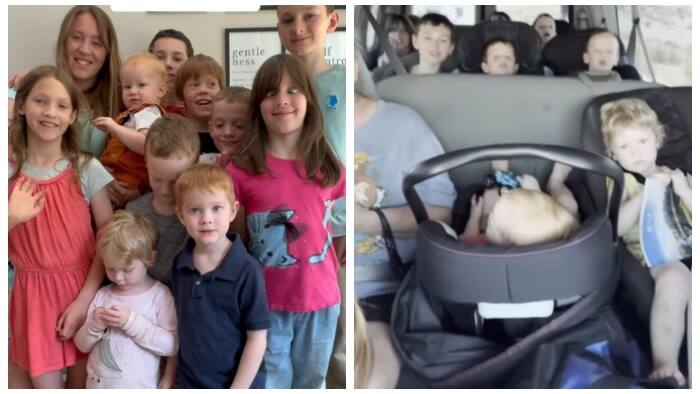 Amanda with her 12 childrens