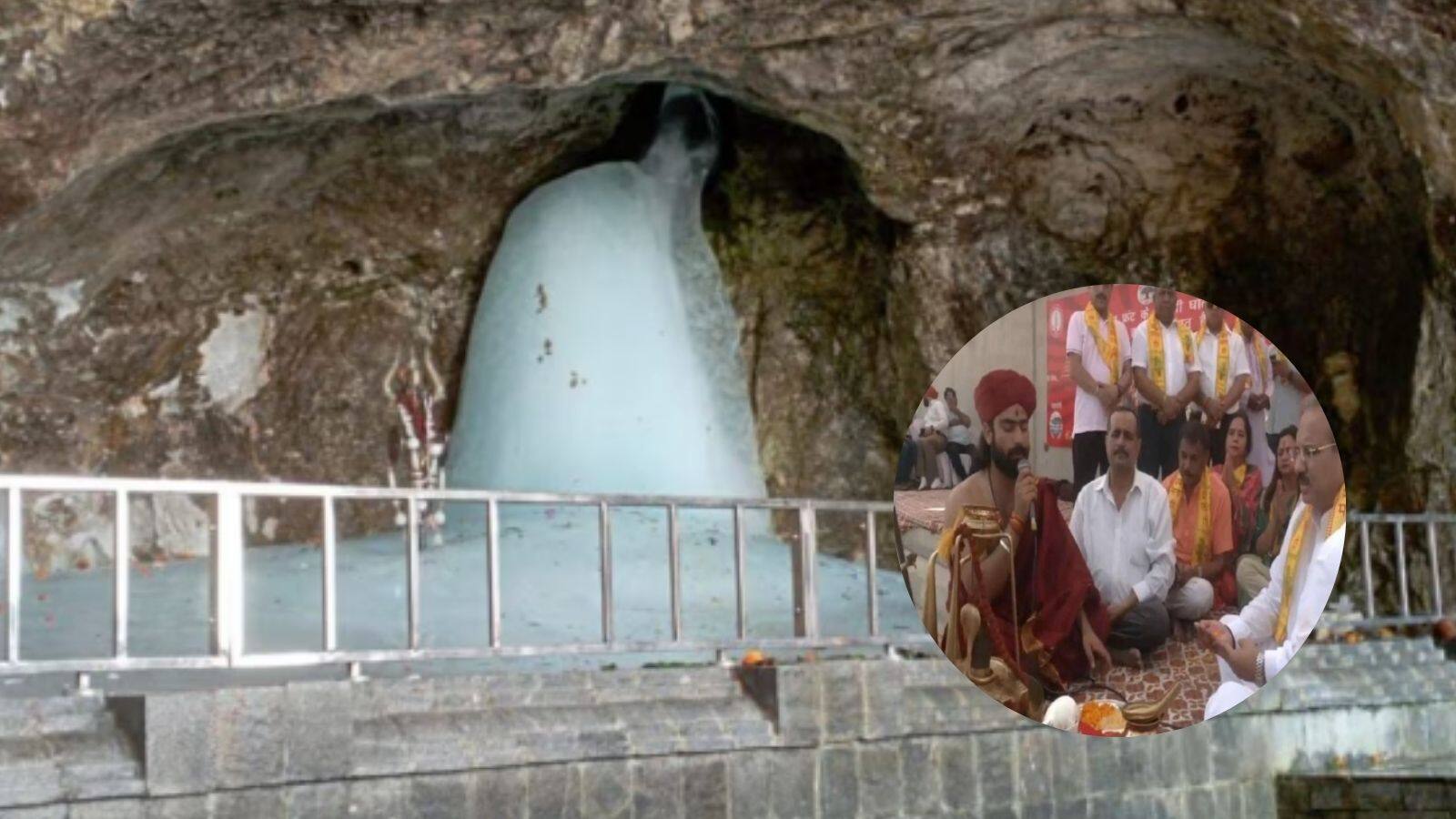 Vishwa Hindu Parishad (VHP) performs first puja for Amarnath Yatra (Photo/ANI)